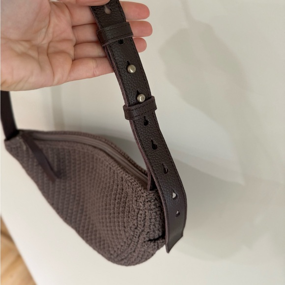 The Sak Tess Sling Crochet Bag - Mushroom - Chocolate/Taupe Brown - Picture 7 of 14